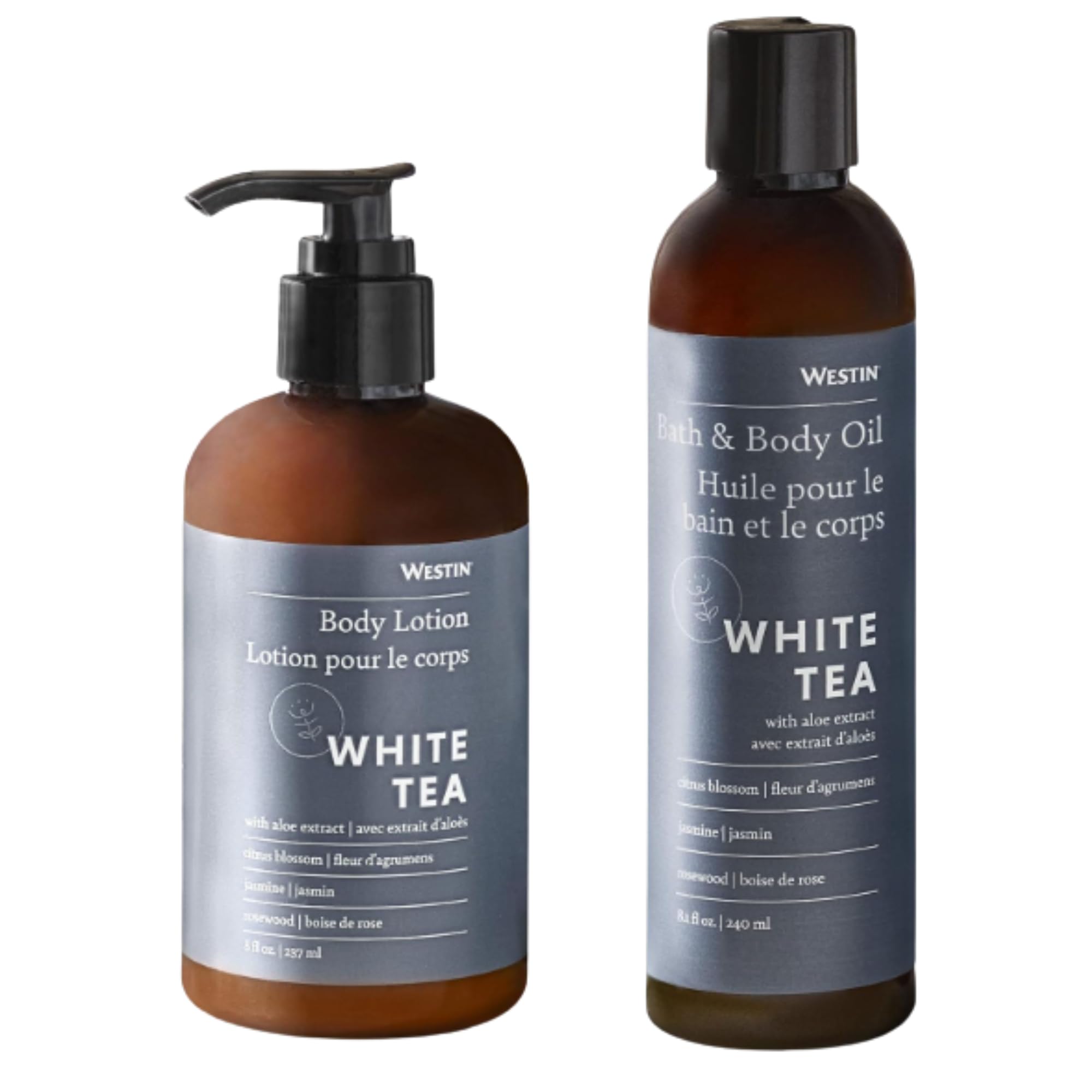 Westin White Tea Aloe Lotion + Bath & Body Oil for Dry Skin - Moisturizing and Hydrating After Shower Skincare