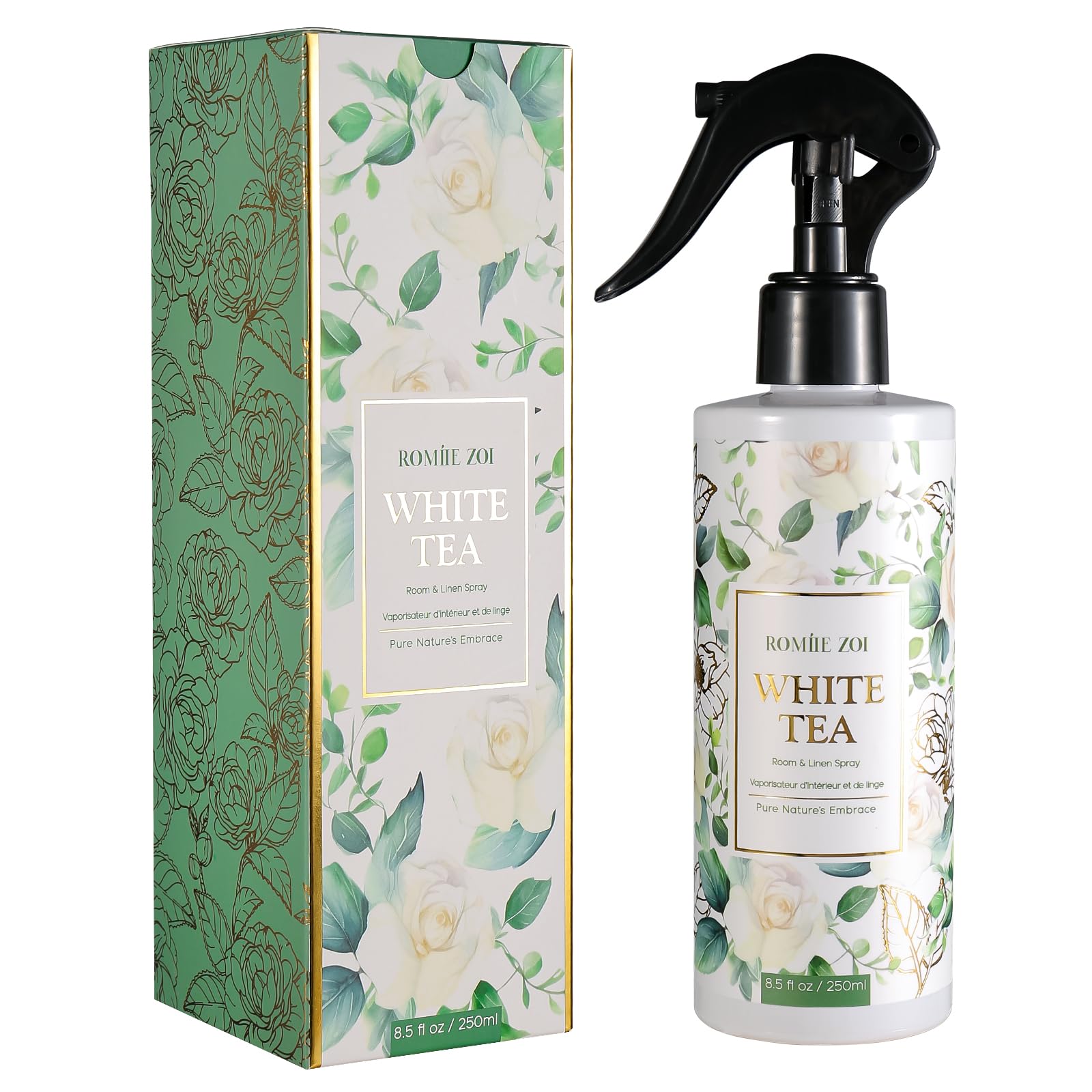 Scented White Tea Room Spray for Home Fragrance
| Natural Plant Extract Room Fabric Spray - 8.5 FL OZ
| White Tea Linen